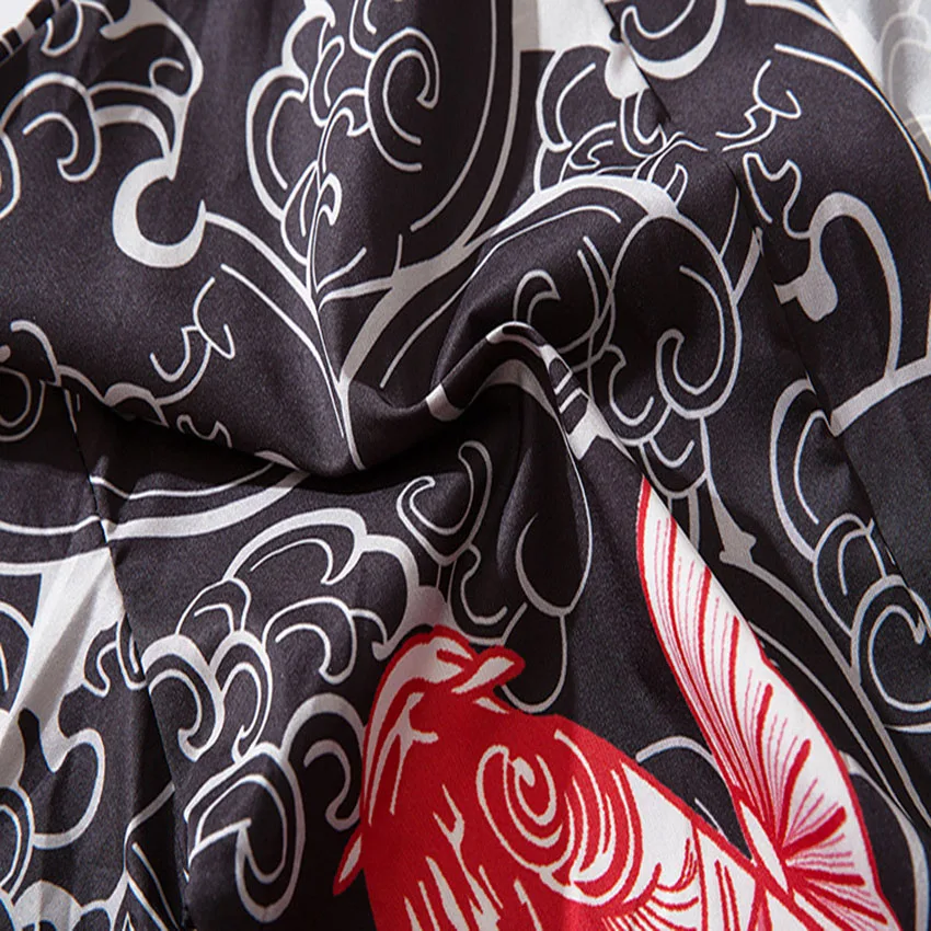 Азиатское японское модное кимоно Haori кардиган Мужская Летняя тонкая Солнцезащитная одежда для пляжного отдыха мужской Восточный плащ
