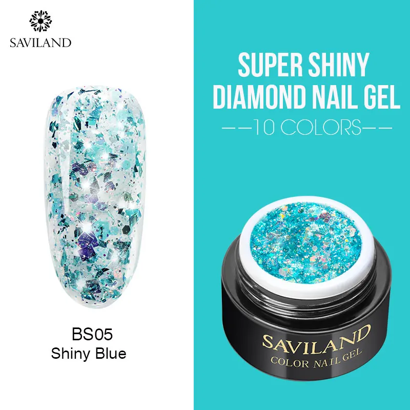 SAVILAND Супер Блестящий Алмазный Гель-лак для ногтей Алмазные блестки УФ светодиодный впитывающий гель покрытые лаком ногти дизайн салона - Цвет: BS05