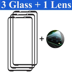 3-Pack Volledige Dekking Gehärt Glas Screen Protector + Camera Lens Film, 9H Hardheid