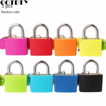 

5pcs Metal Small Mini Strong Steel Padlock Travel Suitcase Diary Lock with 2 Keys