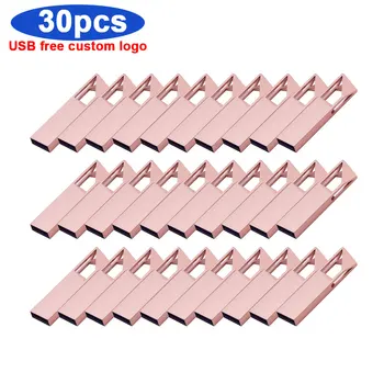 

30pcs/lot Wholesale cle usb 32gb USB Flash Drive Metal Pen Drive 64gb pendrive 8gb micro usb 128gb 16gb memory stick Flash Drive