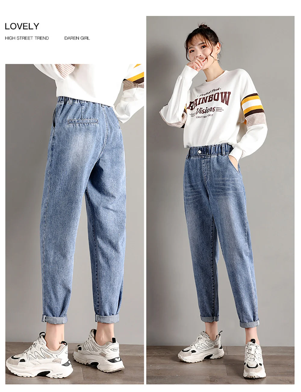 Zsrs новые модные женские брюки карго Брюки с высокой талией свободные джинсы джоггеры женские джинсы Уличная джинсовая брюки-карандаш