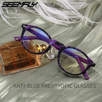 

Seemfly Reading Glasses Men Women Business Anti Radiation Blue Light Anti-fatigue Computer Presbyopia Eyeglasses Oculos De Grau