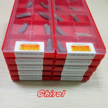 

free shipping cnc carbide external grooving inserts N123G2-0300-0002-CM 1125 turning inserts cutter