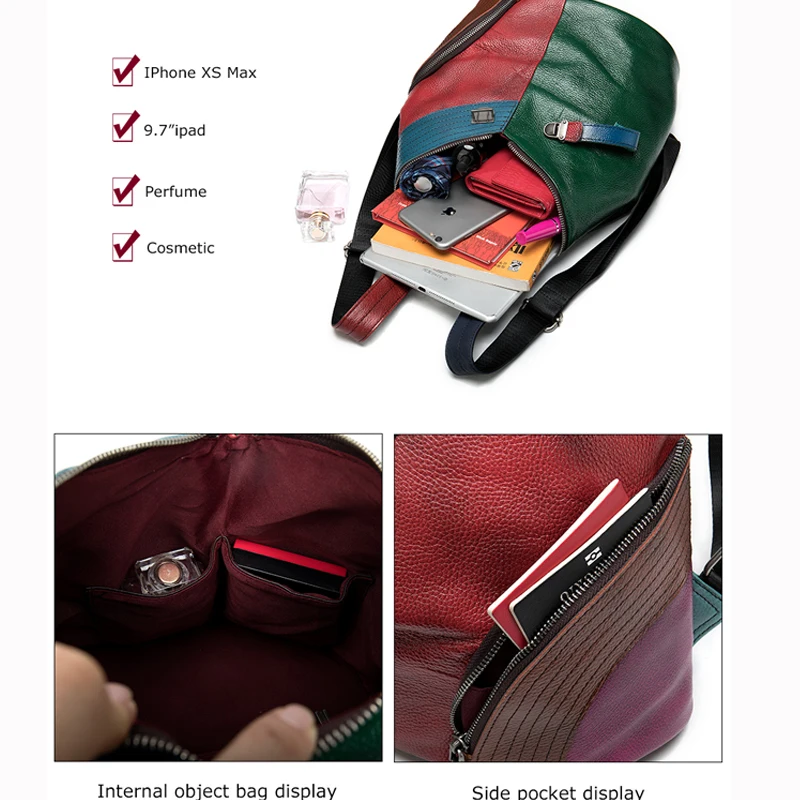Кожаный женский рюкзак WESTAL из натуральной кожи, рюкзак для путешествий для ноутбука, школьные сумки в стиле ретро, Женский винтажный рюкзак 008