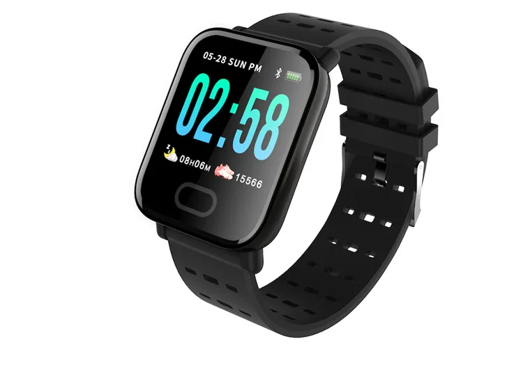 A6 New Style Smart Bracelet Color Screen Real-Time Heart Rate Blood Pressure Sleeping Monitoring Sports Pedometer Multi-function