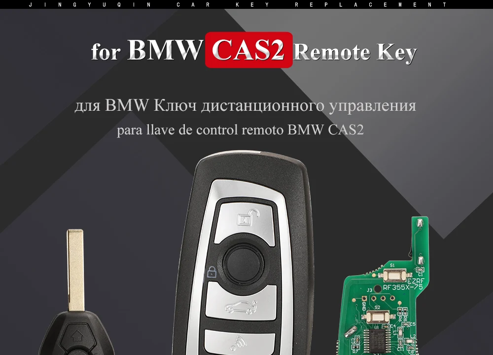 Keyforkess CAS2 modificato vibrazione chiave a distanza 315/433/868MHZ Chip di ID46-PCF7953 per BMW 3 5 7 E38 E39 E46 M5 X3 X5 E65 4 pulsante Fob - H20a03348886c40088c493a7782445cadd