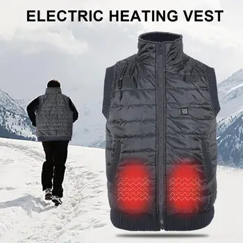 

Electric Heated Vest Men Women Heating Waistcoat 5 Level Thermal Warm Clothing Usb Heated Outdoor Vest Winter Heated Jacket