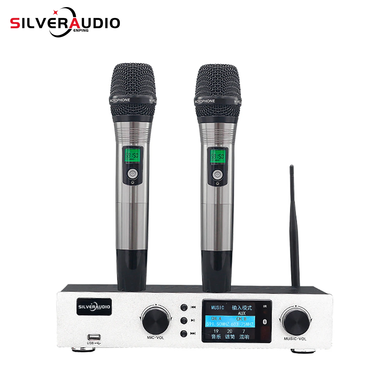 

GAW-L600 Professional Power Amplifier Effector wireless microphone 3 In 1 for Karaoke stage performance