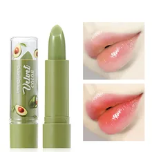 1pcs Avocado Lip Balm Green Velvet Jelly Matte Lipstick Spring And Summer Non-stick Color Changing Lip Gloss Lasting Moisturize