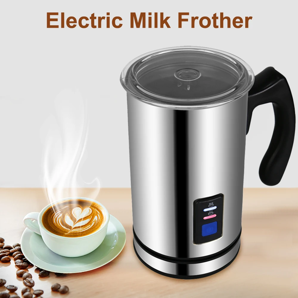 

Stainless Steel Electric Milk Frother 3 Function Milk Foam Machine Cappuccino Bubble Latte Coffee Maker 360 Degree Swivel Base