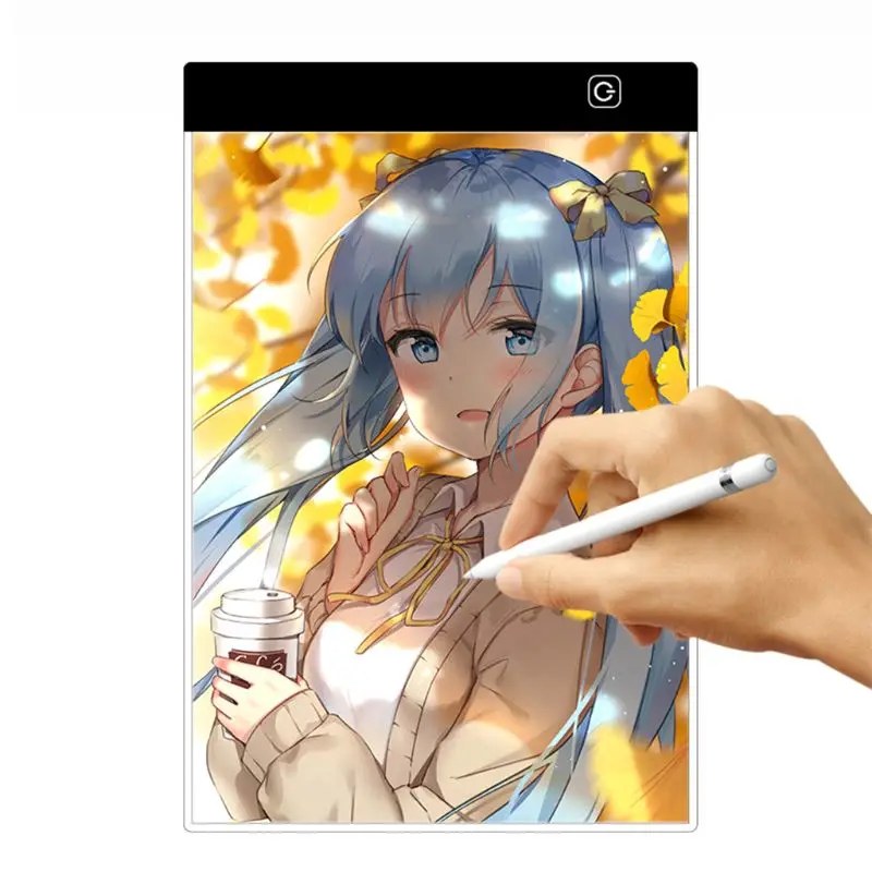 Прямая поставка A4 светодиодный светильник графический планшет для рисования панель светящийся трафарет