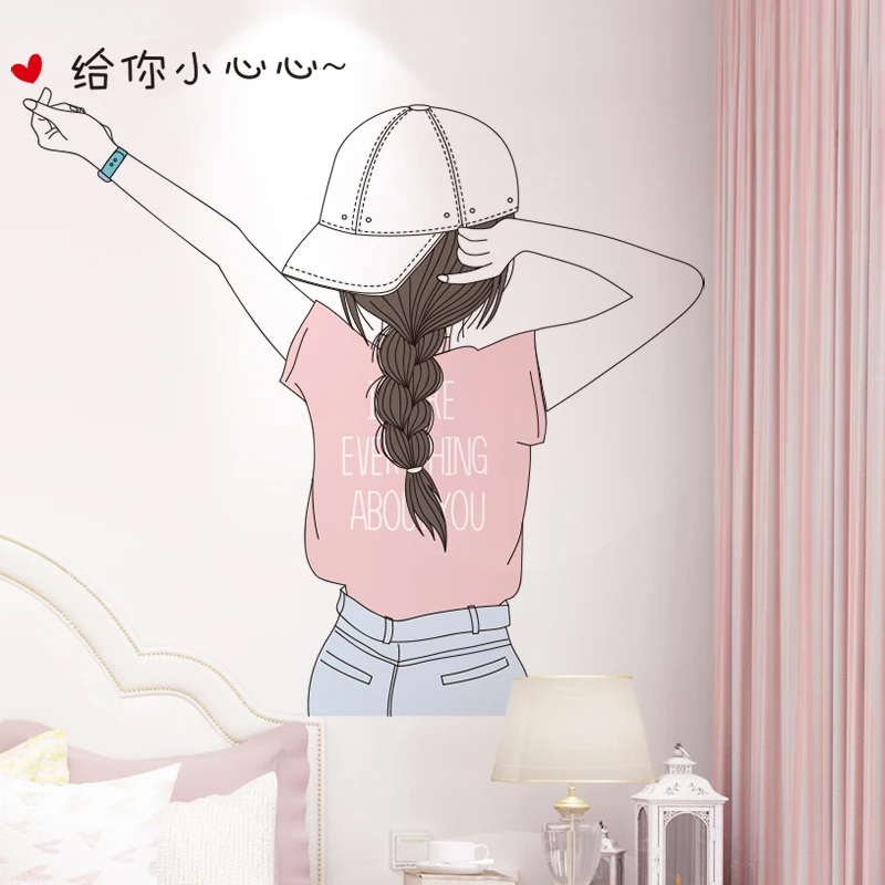 [SHIJUEHEZI] красивые наклейки на стену для девочек DIY мультяшный плакат наклейки для Детская футболка с рисунком магазин украшения из стекла