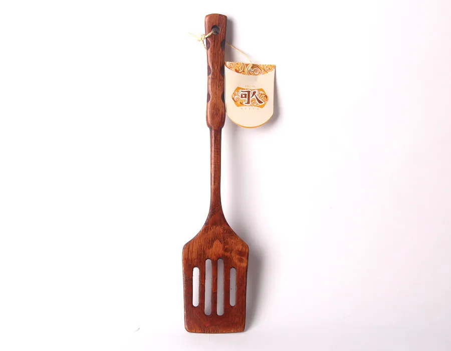 New Style Cooking Ladel Wood Spatula Ko Muk Old Paint Wooden Turner Non-stick Pot Spatula