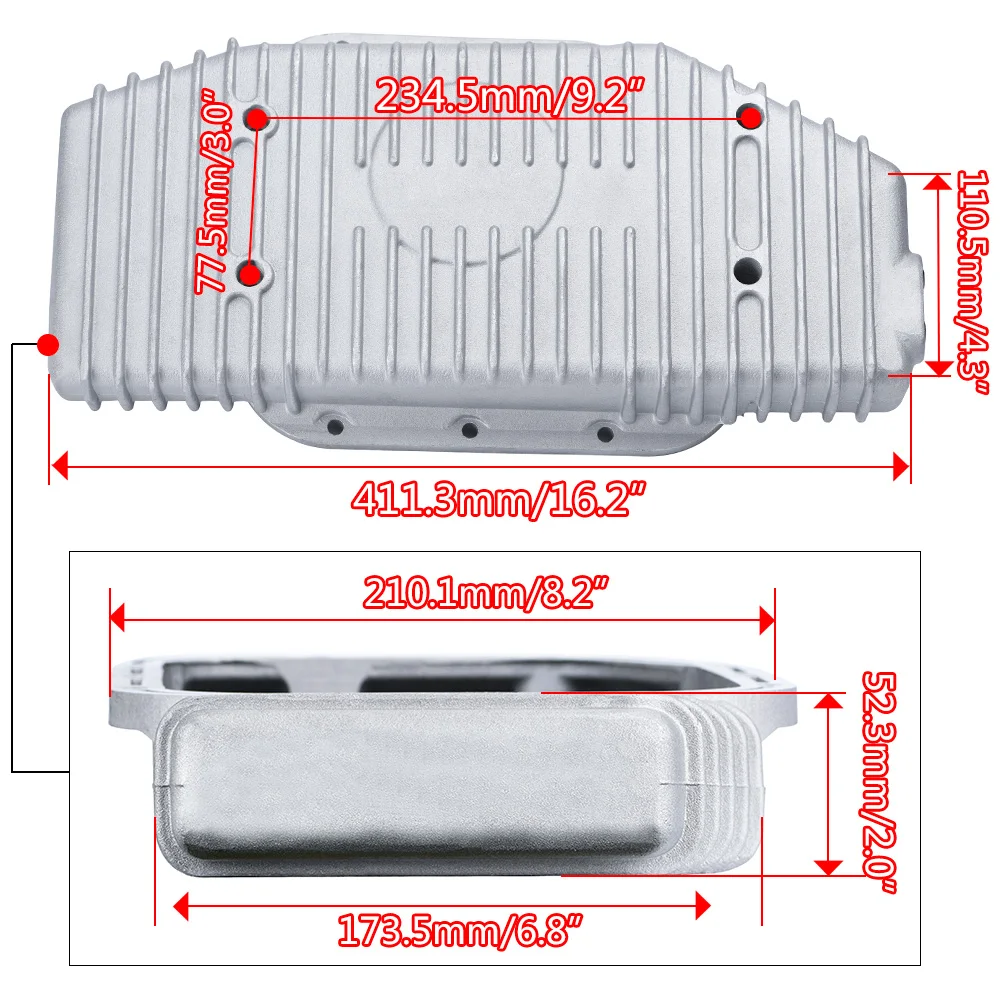 High Capacity Cast Aluminium Baffled Oil Sump Pan Upgrade For 89-02 Nissan SR20 SR20DET S13 S14 S15 Silvia 240SX 180SX JR-OP49