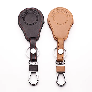 

Genuine Leather Car Key Case Cover Shell For BMW Mini Cooper Convertible Clubman R56 R57 R58 R60 R61 3 buttons protect shell