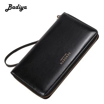 

Fashion Women Wallet Genuine Leather Long Large Capacity Zipper Coin Purse Multi Slots Card Holder Female Phone Clutch Bag