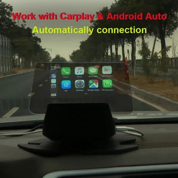 

Car HUD Head Up Display Mirror Projector Support Carplay Android Auto FM Google Navigation