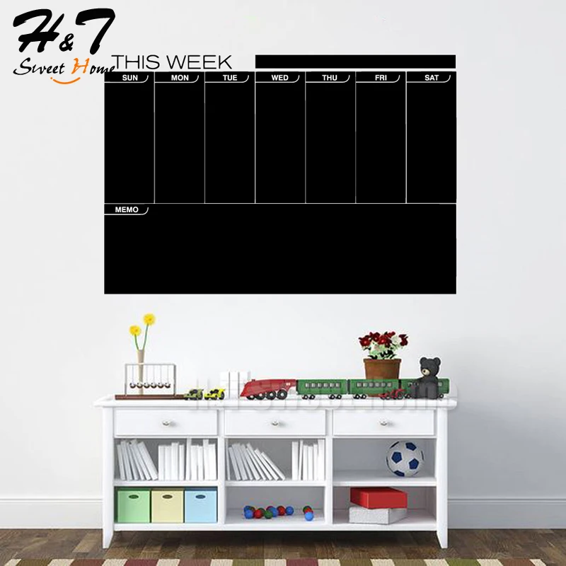2023 Large Week Planner Chalkboard Blackboard Vinyl Wall, 52 OFF