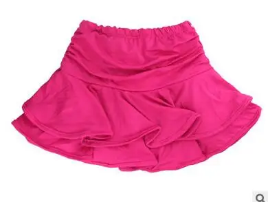 Girls Latin Dance Skirt Double-layer Salsa Tango Samba Ballet Skirt for Girl Party Dancewear 1pcs/lot dance skirt