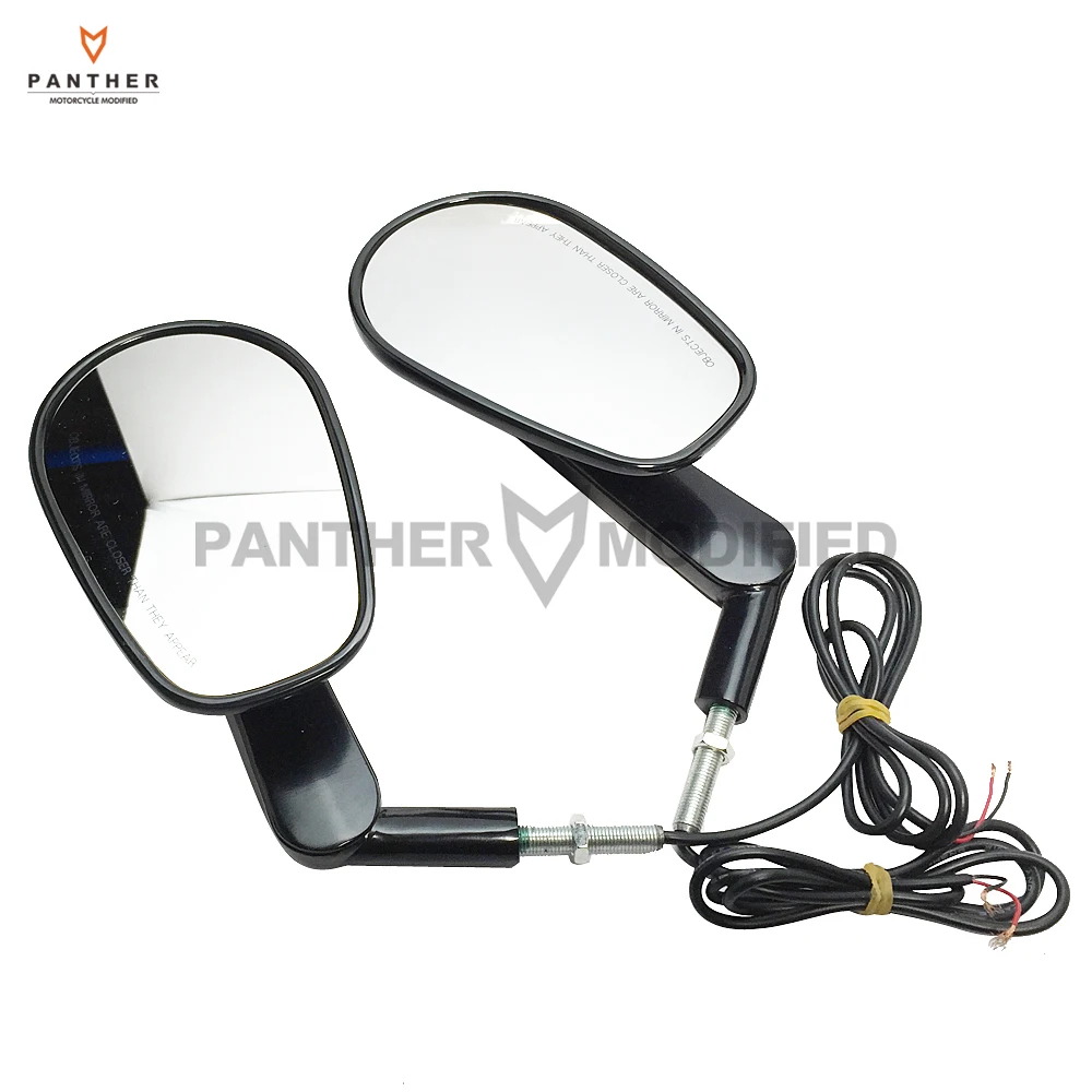  1 Pair Motorcycle Mirror LED Turn Signal Light Moto Rear side View mirrors case for Harley V-ROD V  - 4000043872859