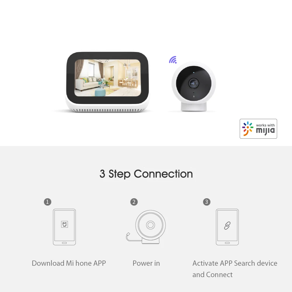 Умная ip камера Xiaomi Mijia AI 1080P IP65 водонепроницаемая Full HD инфракрасное ночное видение