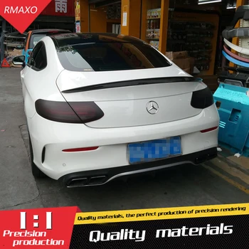 

For Benz W205 C-class coupe Spoiler ABS Car Rear Wing Spoiler For Benz W205 two DOOR C180 C250 C350 C63 coupe Spoiler 2017
