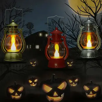 

Halloween Halloween Led Lantern Portable Light Hanging Light Lamp Wall Decor 2019 Haunted House Flameless Flickering Electronic