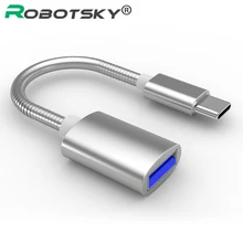 Robotsky USB C адаптер OTG кабель type C штекер USB 3,0 Женский OTG type-C адаптер для samsung huawei One Plus MacBook USBC OTG