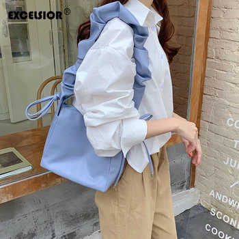 

EXCELSIOR Vintage Soft Leather Shoulder Bag Retro Crossbody Bags for Women 2020 New String Messenger Handbag Sac A Main