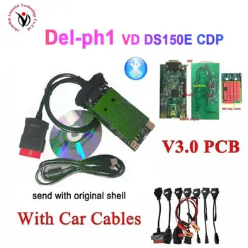 

2020 obd2 Scanner NEW VCI 2016.R0 keygen vd ds150e cdp pro plus bluetooth for delphis Cars Trucks diagnostic tool 8 pcs CABLES