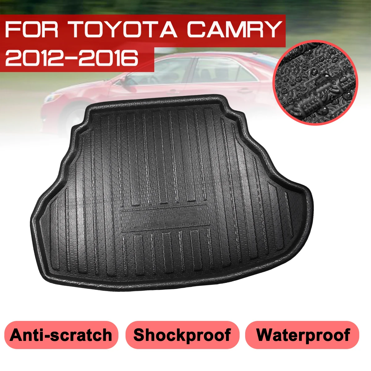 For Toyota Camry 2012 2016 Car Rear Trunk Boot Mat Waterproof