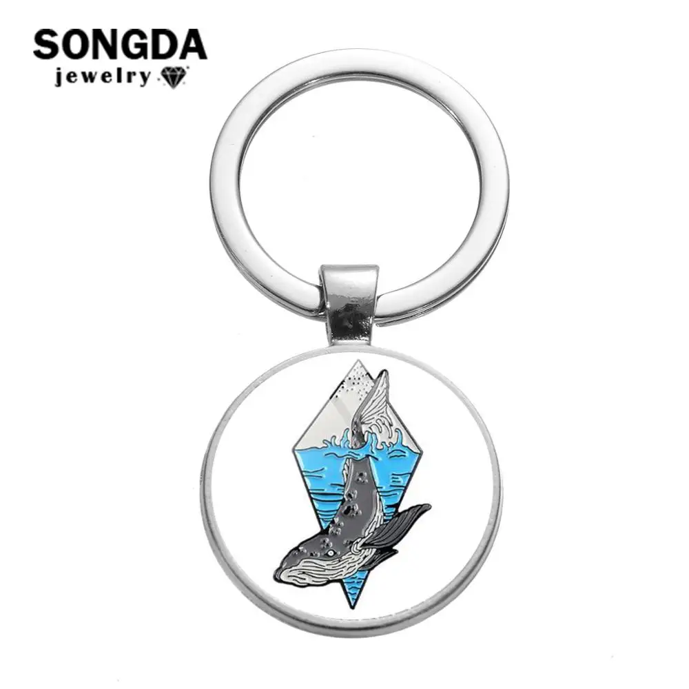 Модный Океанский брелок SONGDA коллекция Кит синие волны орган сердце песочные часы