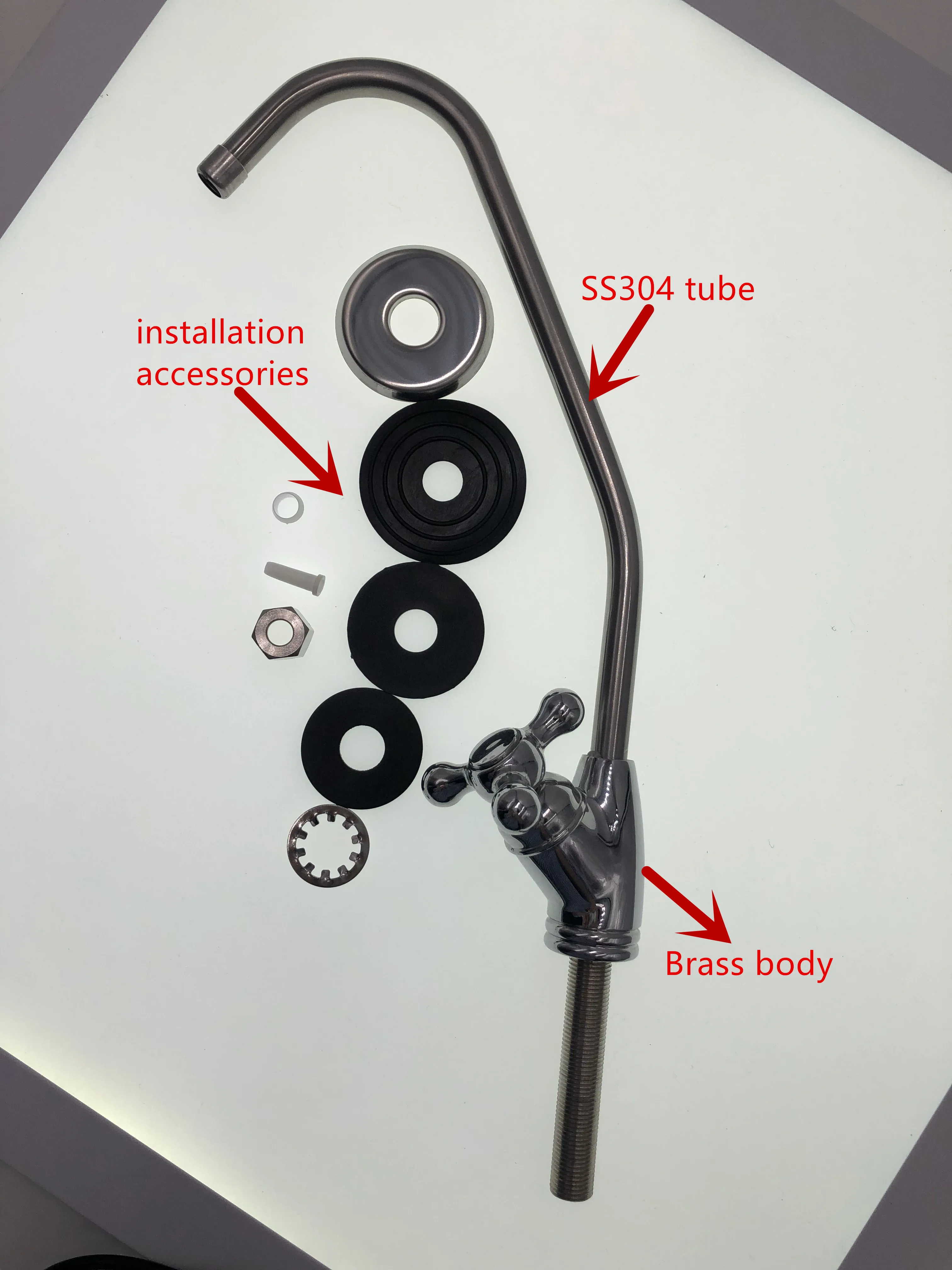 Части фильтра для воды, бессвинцовые наборы смесителей с соединителем для труб, Водоочиститель, кран для кухни, RO кран, 1/4 дюймов, соединительный шланг