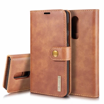 

DG.Ming Leather Card Magnetic Phone Cases for Oneplus 6 1+6 One Plus 6 Phone Cover