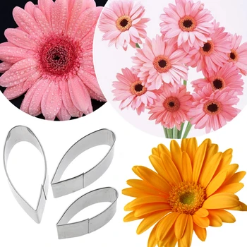 

3 pcs/set Sunflower Petals Stainless Steel Candy Biscuit Jelly Fondant Cookie Cutters Cake Decorating Tools