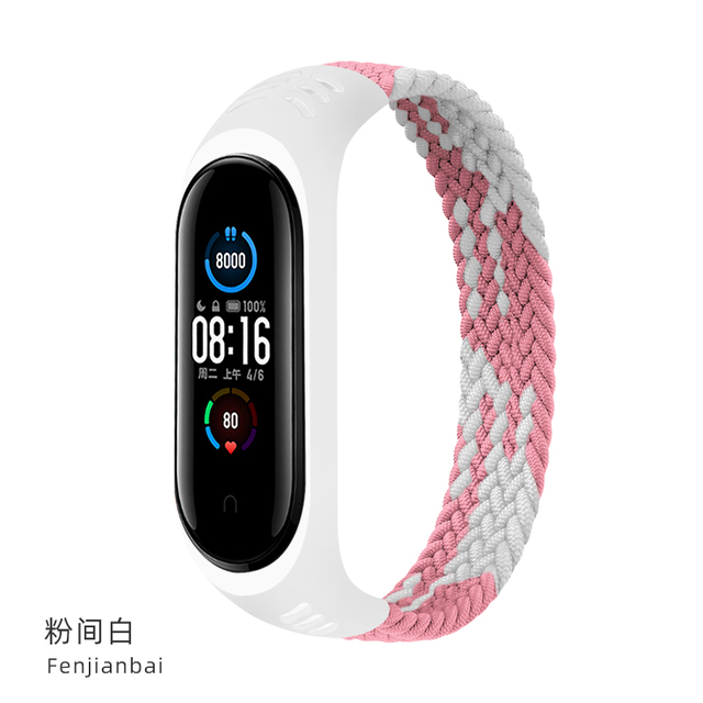 for Mi band 5 Strap Nylon Braided Solo Loop pulseira bracelet Miband 6 5 4 3 NFC strap