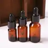Empty Dropper Bottle Amber essential oil Glass Aromatherapy Liquid Brown 5-50ml Drop for massage Bottles Refillable 1