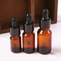 Empty Dropper Bottle Amber essential oil Glass Aromatherapy Liquid Brown 5-50ml Drop for massage Bottles Refillable 1