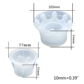 

Crystal Epoxy Resin Mold Crown Jewelry Storage Box Casting Mould DIY Crafts Tool 667E