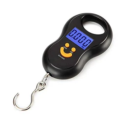 Portable Digital Hanging Scale with LCD Backlight for Kitchen, Fishing, Luggage, and More - Weighs up to 50Kg (Model A)