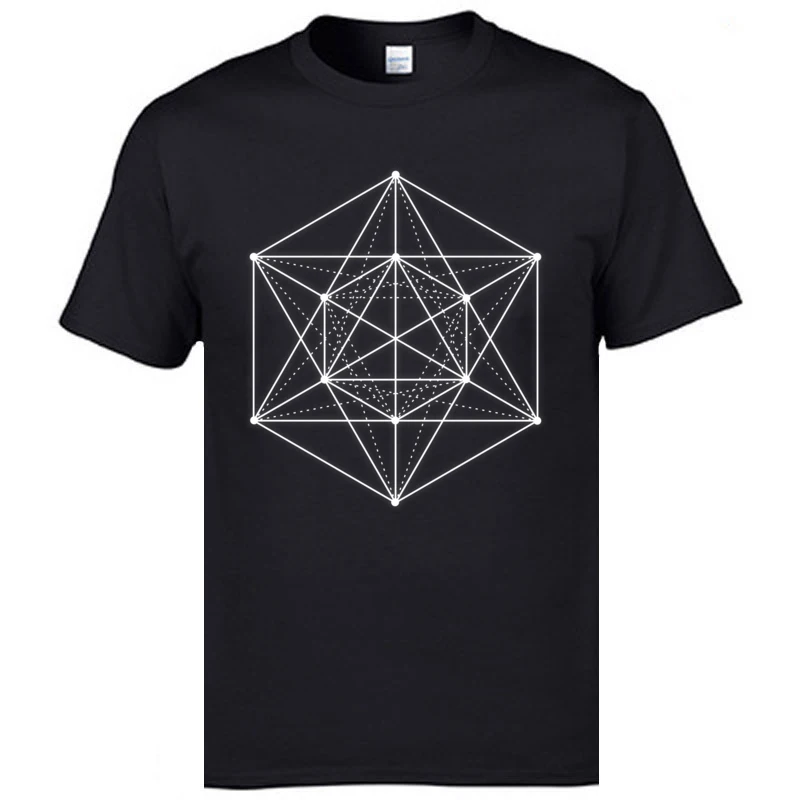 

Feature Tshirt Sacred Geometry Shape Student T Shirts 2020 New Arrival Men's Pure Cotton Breathable T-Shirts Man Fashion