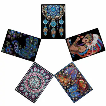 

5D Dreamcatcher Peacock Multi-Shaped DIY Diamond Painting A5 Notebook Diary Book