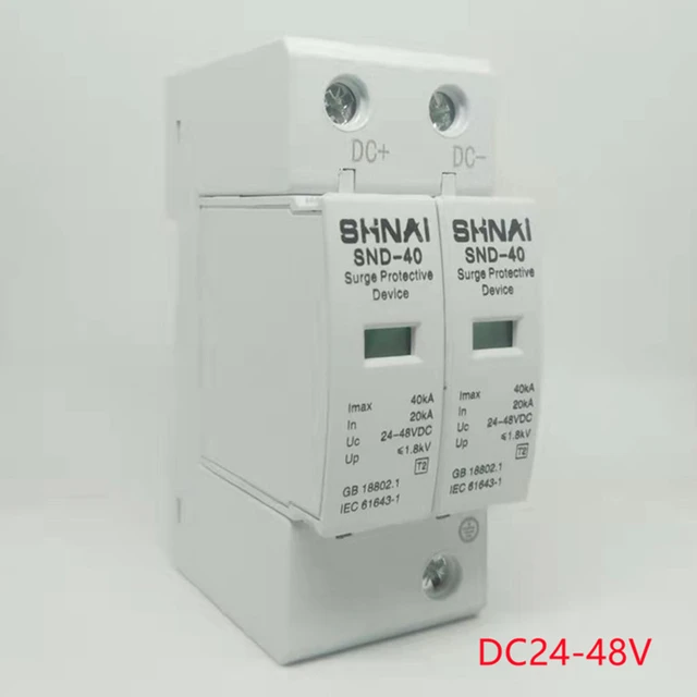 2P DC Surge Protector SPD 20KA-40KA DC 12V 24V 48V 60V 70V 110V 220V  alimentatore dispositivo di protezione contro le sovratensioni scaricatore  di sovratensione - AliExpress