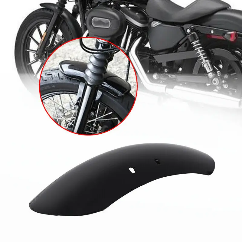 Parafango Anteriore Moto Parafango Lucido Per Harley Forty Eight Xl1200X 2010-2017 16 15 14 13 12 11 Nero Lucido/Opaco