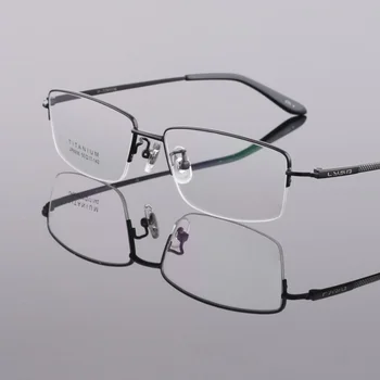 

Optical goggle myopia reading glasses prescription glasses New brand half rim men titanium eyeglasses eyewear frame man oculos