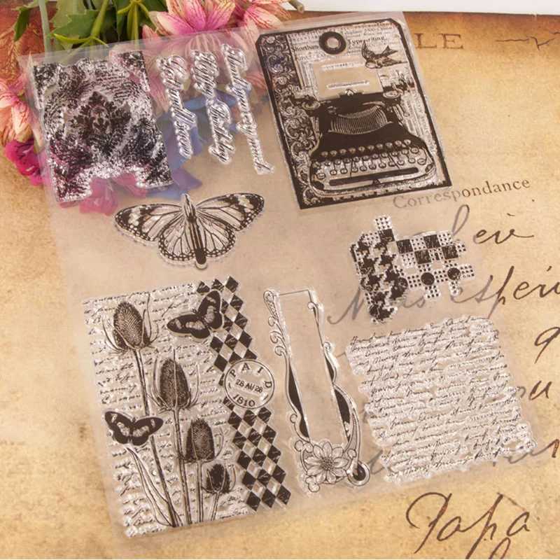 Transparent Butterfly Rubber Silicone Stamp Seal For DIY Scrapbooking Card Making Album Decoroation Crafts