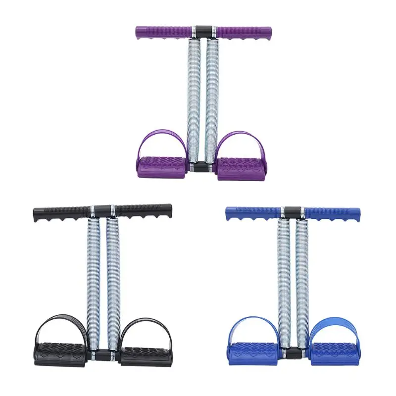 Elastic Sit Up Equipment Pull Rope Dual Spring Tension Foot Pedal for Abdominal Leg Exerciser Tummy Trimmer S | Спорт и развлечения