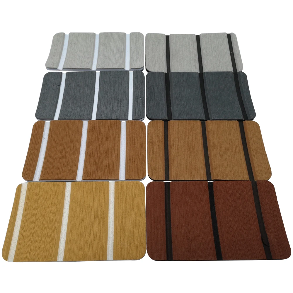 6-8 pcs-Sample Коричневый цвет образец пены тик настил лист для яхты морской ковролин напольное покрытие мат Нескользящие самоклеющиеся морская палуба лодка аксессуары - Цвет: 6-8 pcs-Sample