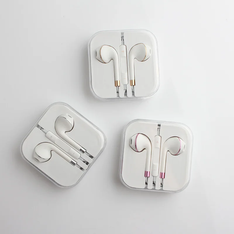 White Наушники для Android Проводная гарнитура для Apple IPhone 5 6s для samsung сабвуфер Плоские наушники гарнитура универсальные наушники-вкладыши - Цвет: White